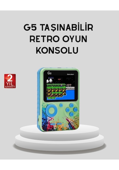 G5 - 429 - Tnabilir Retro Game Box 500 Oyunlu Şarjlı Mini - Csmo-tex - Oyun Konsolu