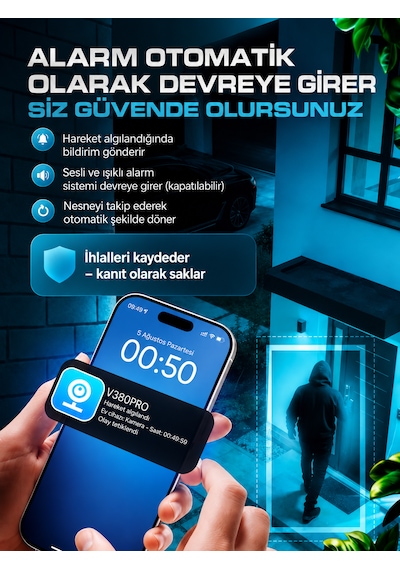 V380 Pro 4g Sım Kartlı 4k 3 Lensli Güneş Enerjili Ptz Güvenlik Kamerası Ultra Hd Dış Mekan Kamera