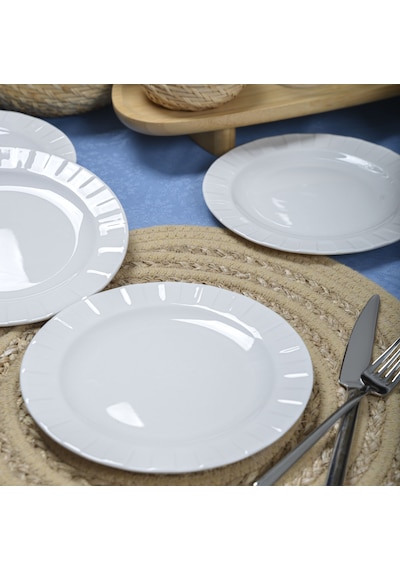 Heda Porselen Zümrüt 6'lı Yuvarlak Pasta Ve Tatlı Servis Tabağı