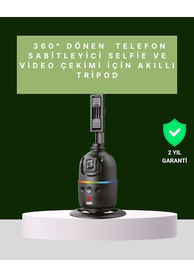 Yüz Takipli 360 Akıllı Gimbal Telefon Ve Aksiyon Kamera Uyumlu