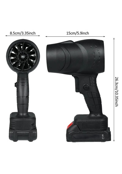 Prohummer PH317 36 V 5 Ah Kömürsüz Çift Akülü Hava Üfleme Makinesi Siyah