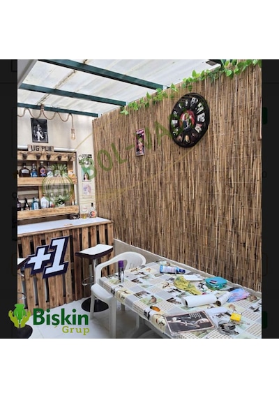 250cm Yükseklik X 500cm Genişlik Doğal Bambu Kamış Hasır Çit Dekoratif Bahçe Balkon Ve Duvar Çiti Reed Fence