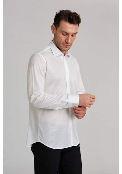 Bisse Platınıum Regular Fit Gömlek Beyaz Pltg020 D01 Beyaz