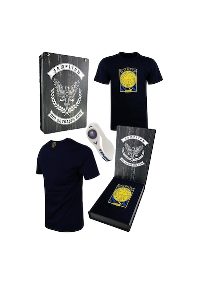 Fenerium Puma Fenerbahçe Logo Lacı Tshırt Lazer Ahşap Kutu Lacivert