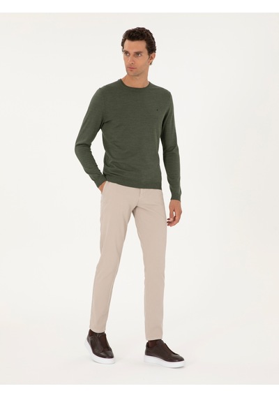 Cacharel Taş Slim Fit Kanvas Pantolon Gri