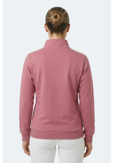 Slazenger Maxıs I Kadın Dik Yaka Fermuarlı Pembe Sweatshırt Pembe