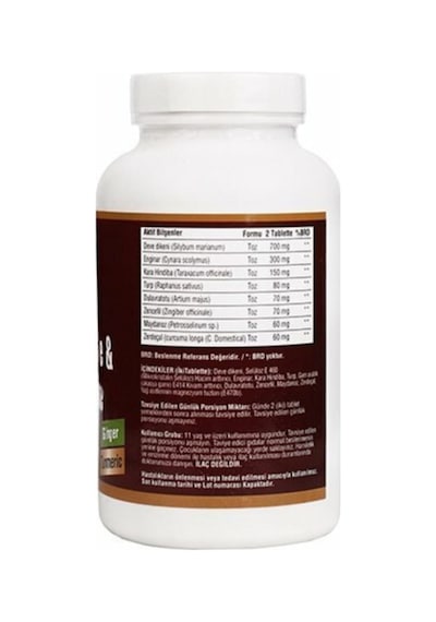 Milk Thistle Artichoke Zerdeçal Karahindiba Zencefil 90 Tab