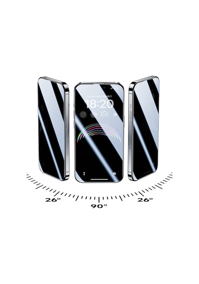 Vendas Apple Uyumlu iPhone 15 Pro Max  Exclusive V-pro Privacy Hayalet Tempered Cam Ekran Koruyucu