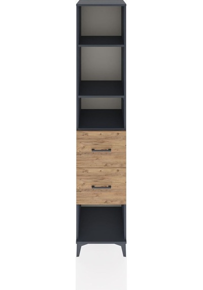 Hyperion Dolap 3 Raflı 2 Çekmeceli 44x44x221 Antrasit-çam Antrasit
