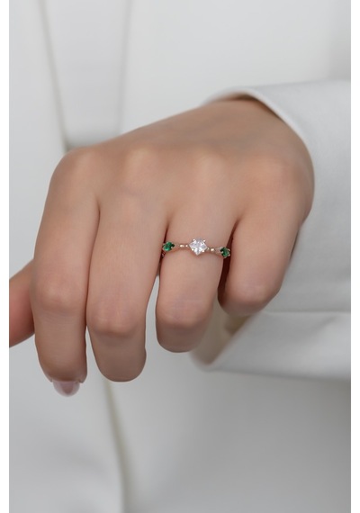 Gümüş Prenses Yüzük Rose Gold Kaplama 925 Ayar Gümüş Rose Gold (511780069)