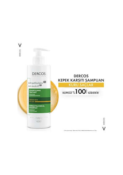 Vichy Dercos Dandruff Kuru Saçlar İçin Kepek Karşıtı Şampuan 390 ML