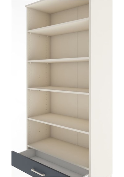 Hyperion Dolap 5 Raflı Tek Çekmeceli 88x44x195 Aytaşı-antrasit Aytaşı