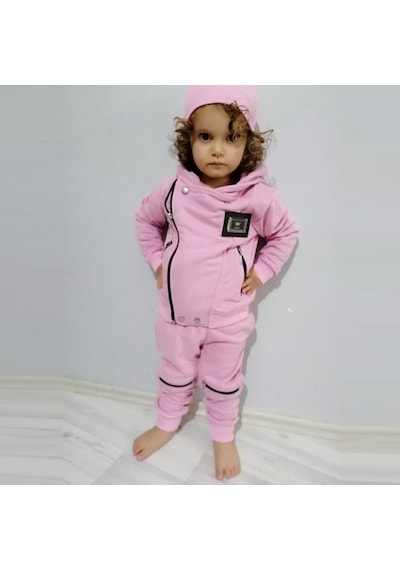 MODAVALS 3 İP ARMALI 3 PARÇA KIZ ÇOCUK EŞOFMAN TAKIMI - PEMBE Pembe MODAVALS 3 İP ARMALI 3 PARÇA KIZ ÇOCUK EŞOFMAN TAKIMI - PEMBE Pembe