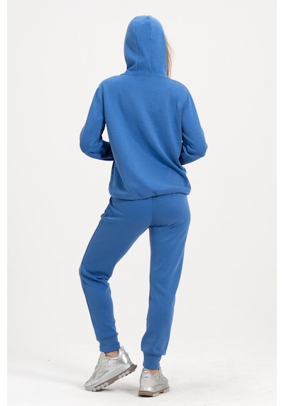 Rich Kadın Kapüşonlu Mavi Sweatshirt Ve Eşofman Takımı Scuba Kumaşı Çok Renkli