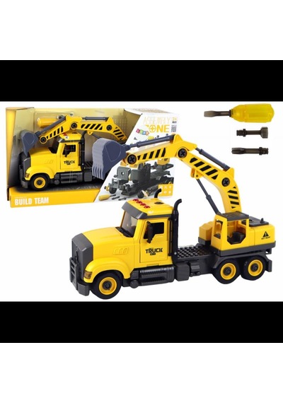 Sesli Ve Işıklı Sök Tak Sarı İş Makinesi - Yw9075b