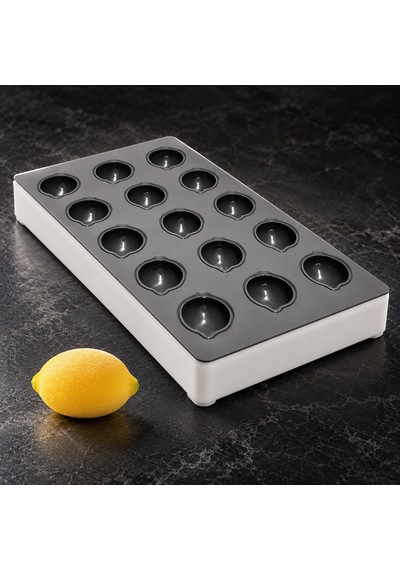 Fida Çerçeve Ayaklı Mini Meyve Silikon Dondurma Kalıbı Limon Gri