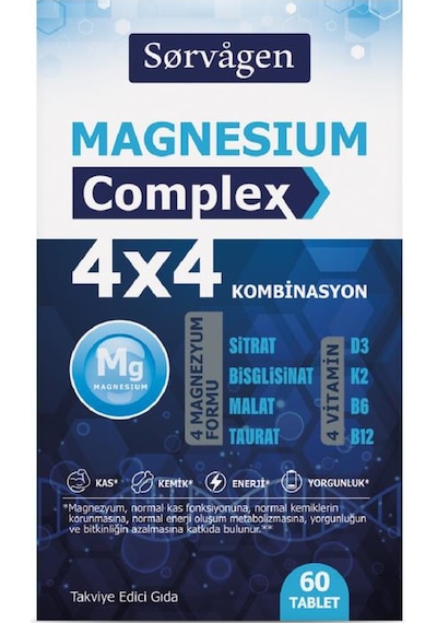 Sorvagen Magnesium Complex 4x4 Combination 60 Tablet