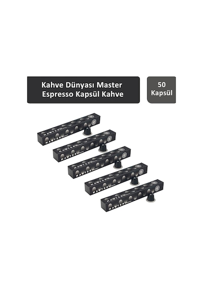 Kahve Dünyası 9 Master Espresso Kapsül Kahve 5 x 10 Kapsül Kahve Dünyası 9 Master Espresso Kapsül Kahve 5 x 10 Kapsül