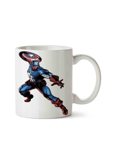 Captain America Masvel Capcom Porselen Kupa Bardak Beyaz