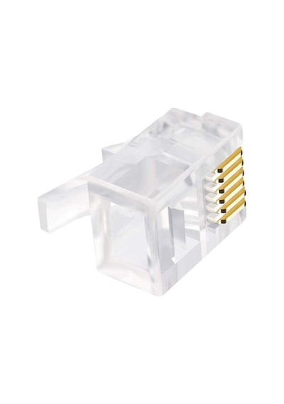 RJ11 6P6C 6 Pinli Telefon Jackı Konnektör 100 Adet