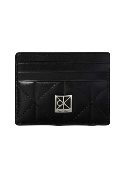 Calvin Klein Quılted Cardcase, Ub1 Siyah Kadın Kartlık