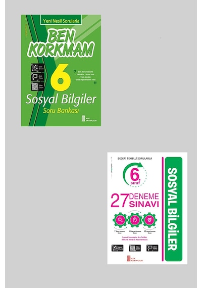 Ata 6.sınıf Ben Korkmam Sosyal Bilgiler + 27 Deneme Sınavı
