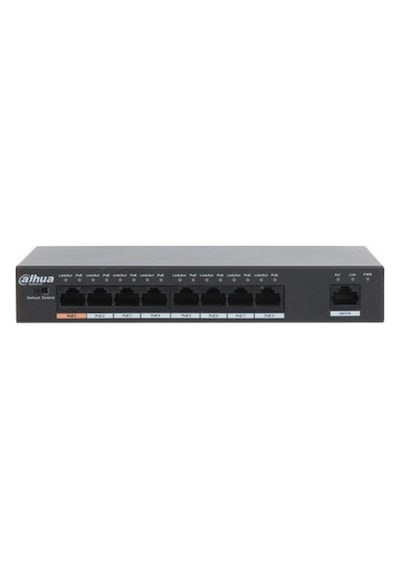 Dahua Pfs3009-8et-96 8fe Poe Port 8xpoe 96w 1fe Uplink Port Yönetilemez Switch