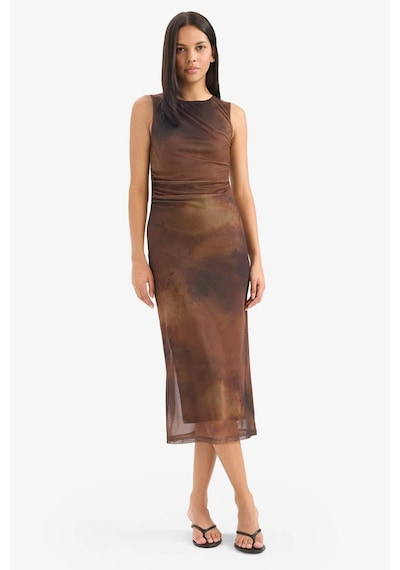 Defacto Bodycon Vücudu Saran Bisiklet Yaka Desenli Tül Kolsuz Midi Elbise E7402ax25aubn225 Kahve Defacto Bodycon Vücudu Saran Bisiklet Yaka Desenli Tül Kolsuz Midi Elbise E7402ax25aubn225 Kahve