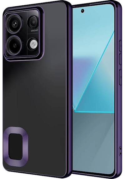 Noktaks - Xiaomi Uyumlu Xiaomi Redmi Note 13 Pro 4g - Kılıf Tek Kamera Korumalı Tatlı Sert Omega Kapak - Derin Mor