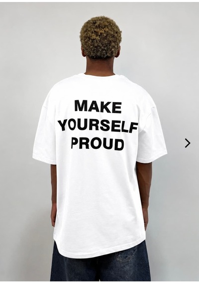 Zaee Make Yourself Proud Oversize Tişört Beyaz