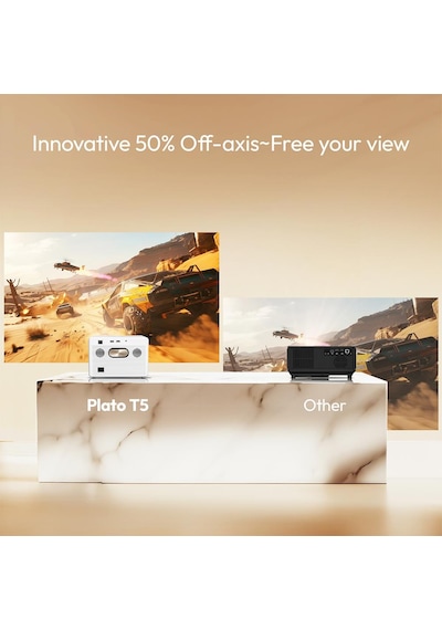 Byıntek Plato T5 Max Full Hd 1080p Projeksiyon 4k 1000 Ansı, Ev Sinema Sistemi, Android Google Tv Lisans, Wi-fi