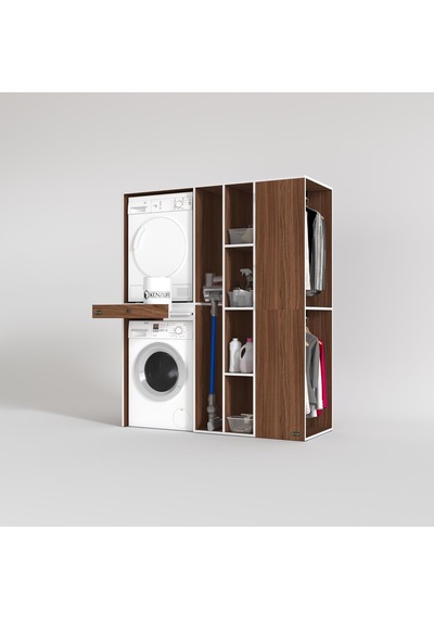 Kenzlife Çamaşır-Kurutma Makinesi Dolabı Ve Giysi Dolabı Çekmeceli Attar Sağ Cvz 187 160 60 Banyo Çok Renkli Kenzlife Çamaşır-Kurutma Makinesi Dolabı Ve Giysi Dolabı Çekmeceli Attar Sağ Cvz 187 160 60 Banyo Çok Renkli