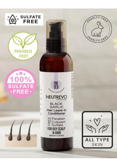 Neutrevo Professional No:3 Black Garlic Serisi Dengeleyeci Ve Arındırıcı Durulanmayan Saç Bakım Kremi 200 Ml