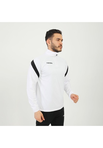 Tryon Beyaz - Siyah Erkek Futbol Kamp Sweat Kamp Eşofman Evo Pro 001