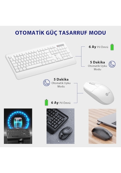 Lecoo Kw202 Kablosuz Türkçe Q Klavye & Mouse Set Optik