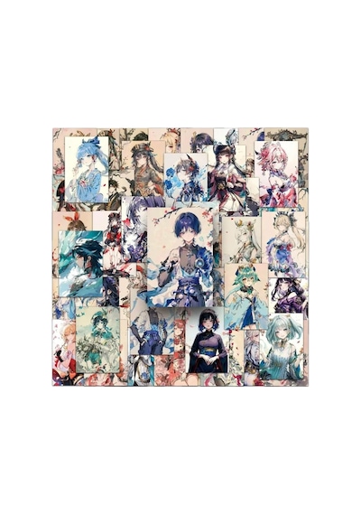 Genshin Impact 50'li Mega Sticker Set Laptop Notebook Tablet Sticker Seti