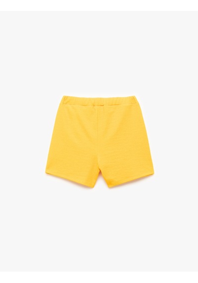 Koton Düz Kesim Kruvaze Mini Boy Şort Etek Sarı 5skg40228ak Sarı