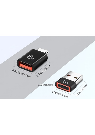 Schitec 6a Type-c To Usba Dönüştürücü Adaptör Hızlı Şarj Ve Veri Aktarım Adaptörü Gümüş J624