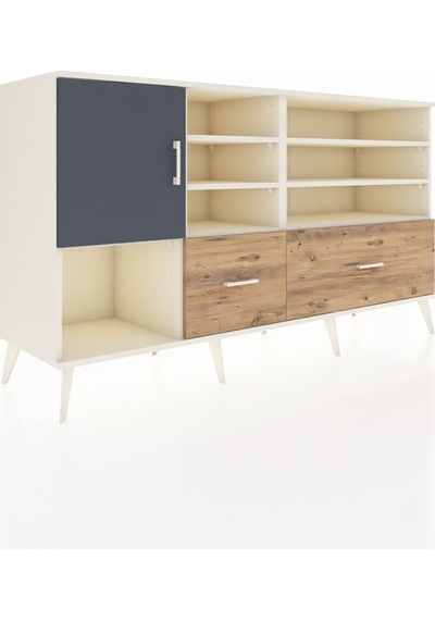 Kronos Konsol 8 Raflı 2 Çekmeceli Tek Kapaklı 176x59x99 Aytaşı-a Aytaşı-antrasit/çam Kronos Konsol 8 Raflı 2 Çekmeceli Tek Kapaklı 176x59x99 Aytaşı-a Aytaşı-antrasit/çam