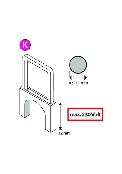 Novus K/12 Tip İzoleli Kablo Zımba Teli 350 Li Paket