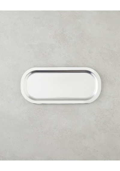 Emma Metal Tepsi 16x35 Cm Silver