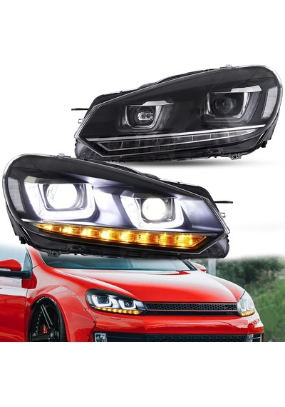 Volksvagen Golf 6 2009-2012 Mk6 Çift U Ön Far