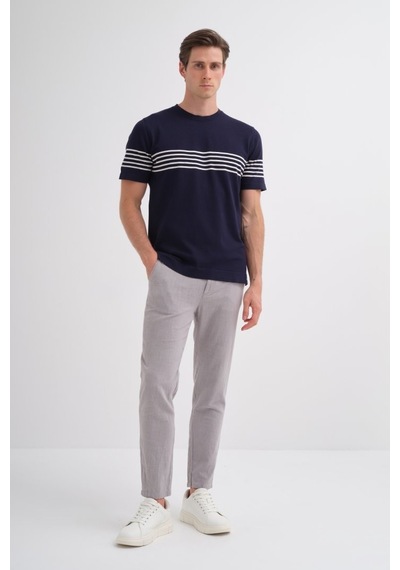 Cazador Erkek Bisiklet Yaka Triko Tshirt 30400 Lacivert Lacivert