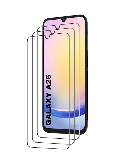 Samsung Galaxy A25 Ekran Cam Koruyucu Kırılmaz Kavisli Hd 9d Tamperli Glas Screen Protector Çizilmez