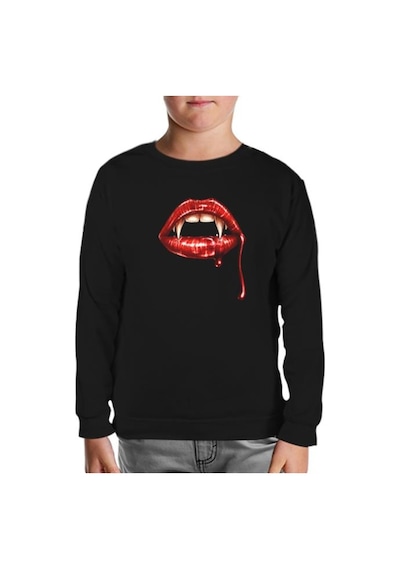 Lord Tshirt Vampir Siyah Çocuk Sweatshirt Siyah