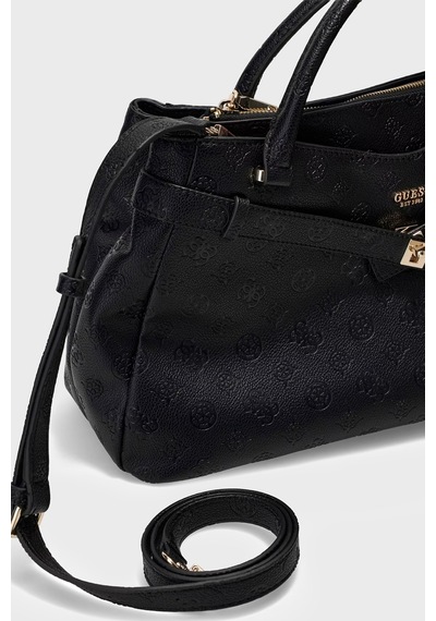 Guess Ella Logolu Çıkarılabilir Askılı Çanta Hwpd9746060 Kadın Çanta Hwpd97 46060 Blo Siyah