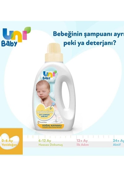Yenidoğan Sıvı Çamaşır Sabunu 1500 Ml Açık