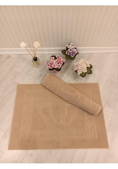 Ekstra Yumaşak 2 Adet Kaydırmaz Banyo Paspas Ayak Havlusu Ayakhavlu 001