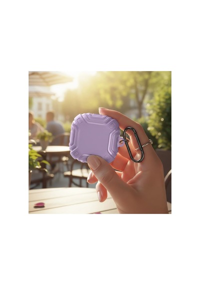 Caseonn Galaxy Buds 2 - Buds 2 Pro Kılıf Darbe Emici Silikon Lila