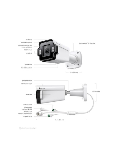 Tp-lınk Vıgı Insıght S345zı 4mp 2.7-13.5mm Mot. Lens 60 Mt Ir İnsan/araç Algılama Dahili